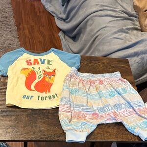 Colorful Baby Outfit with Fox Design
